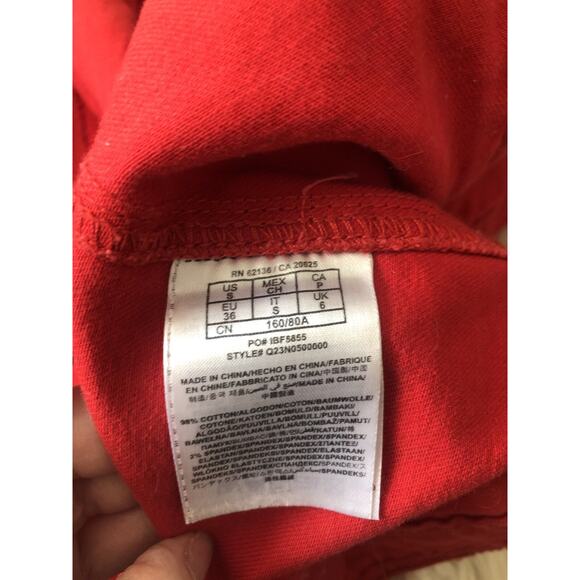 Guess Denim Jacket Womens Small Red Button Up Jean Trucker Biker H1 - Picture 6 of 8